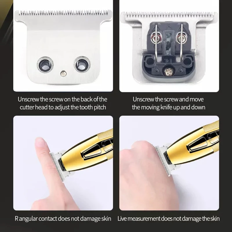Kemei KM-5093 Hair Clipper Professional Finish Hair Cutting Machine Hair Beard Trimmer 0mm Skin Cut Electric Cutter Rechargeable