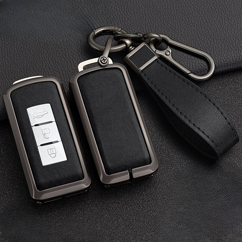 

3 Buttons Smart Keyless Fob Zinc alloy car Key Case Cover Shell For Mitsubishi Outlander ASX Pajero LANCER Sport Eclipse