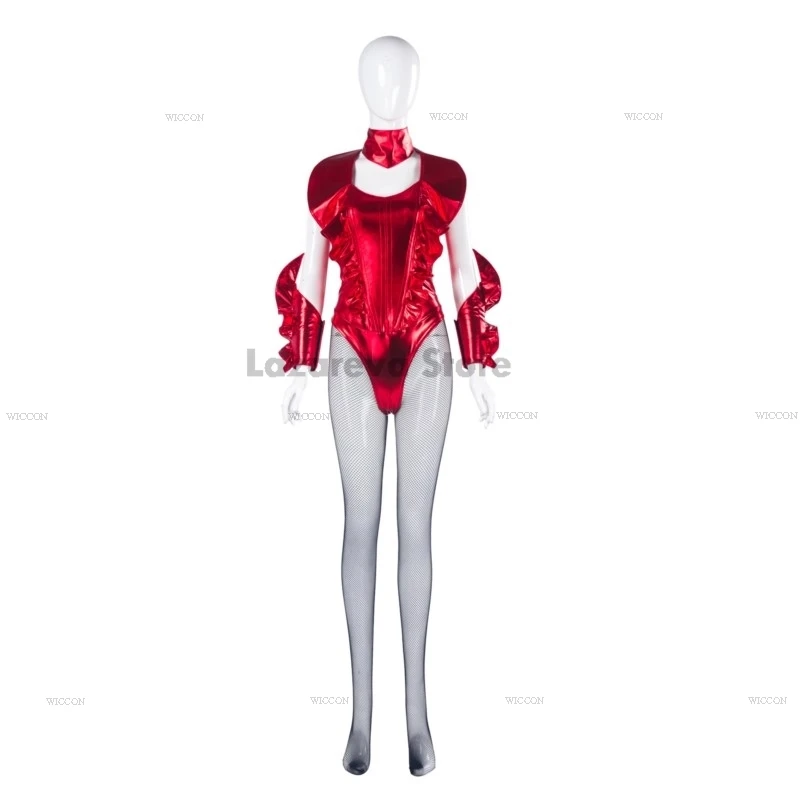 2024 Smile Movie Skye Cosplay Riley Costumes Wig Red Jumpsuit Women Halloween Scary Shinny Film Party Roleplay Women Outfit