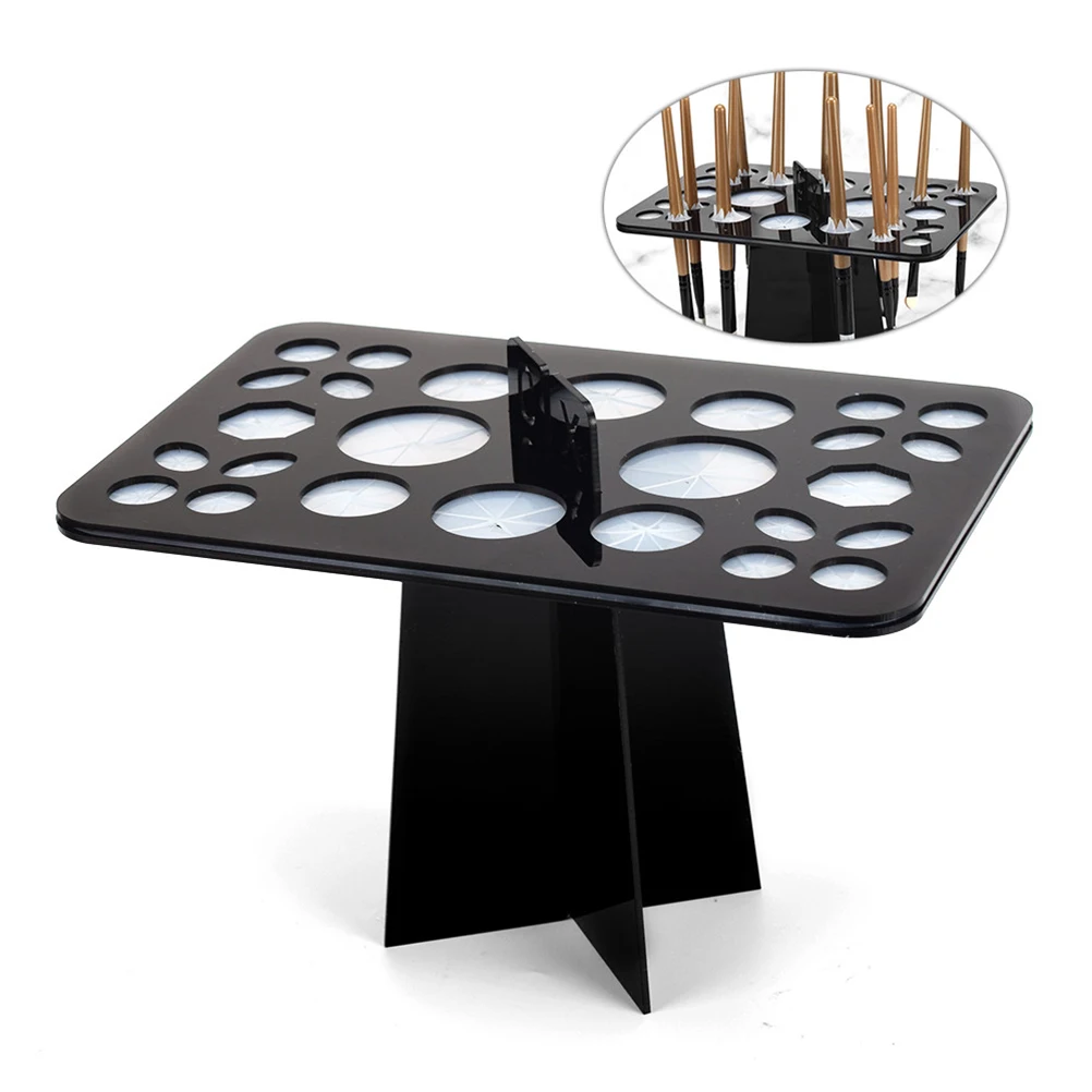 

1pc 26 Holes Drying Cosmetics Brush Organizer Rack Holder Black Storage Stand Organizer for Makeup Brush Holder Brushes