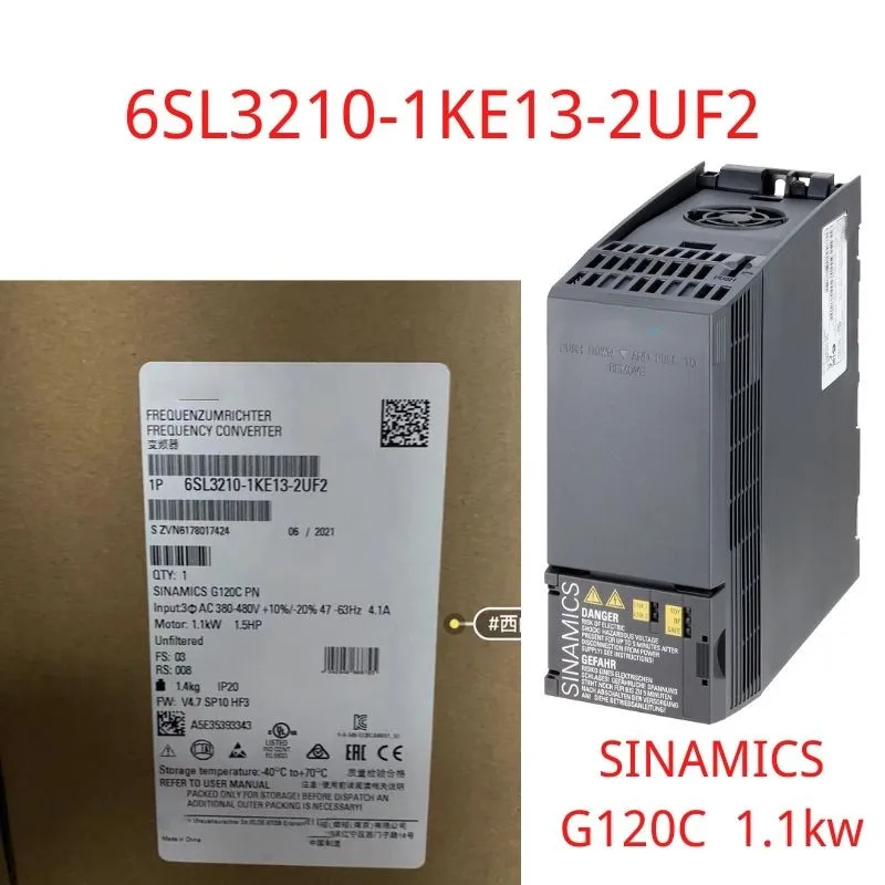 

Brand New 6SL3210-1KE13-2UF2 SINAMICS G120C RATED POWER 1.1 KW 6SL3210 1KE13 2UF2