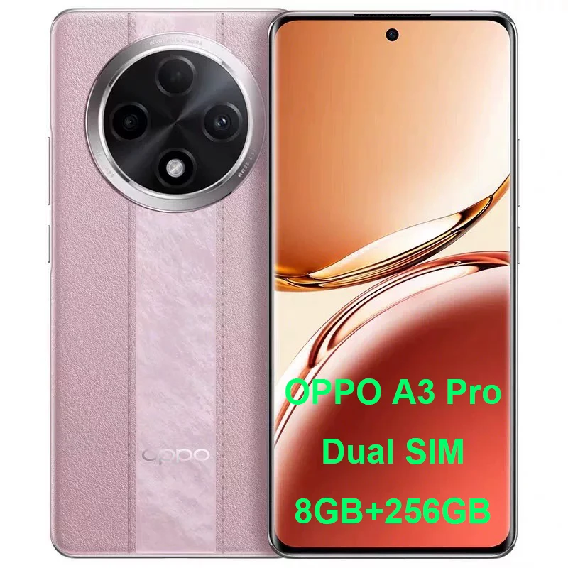 2026 NEW Original OPPO A3 Pro Mobile Phone Leather‑like Back 6.7" Curved Screen 5000mAh Battery 64MP Camera IP54 Smartphone - view 3