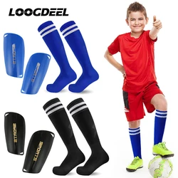 Loogdeel Football Socks Set Teenagers Men Sports Grip Socks Women Soccer Leg Cover Bandage Child Shin Pads Training Shank Board