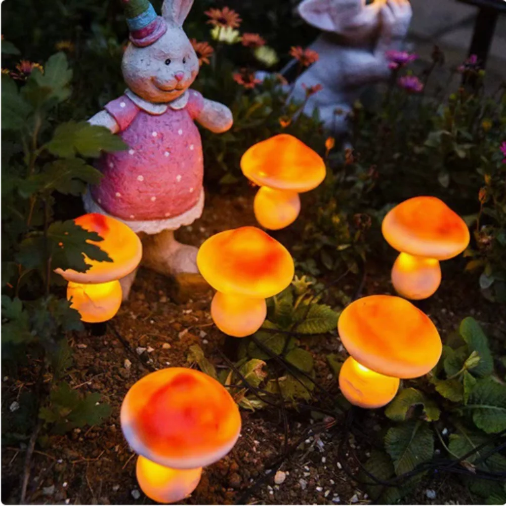 

3-Piece Solar Mushroom Ground Lights Garden Courtyard Lawn Decorative Lights Outdoor Pathway Landscape Lights Garden ornament