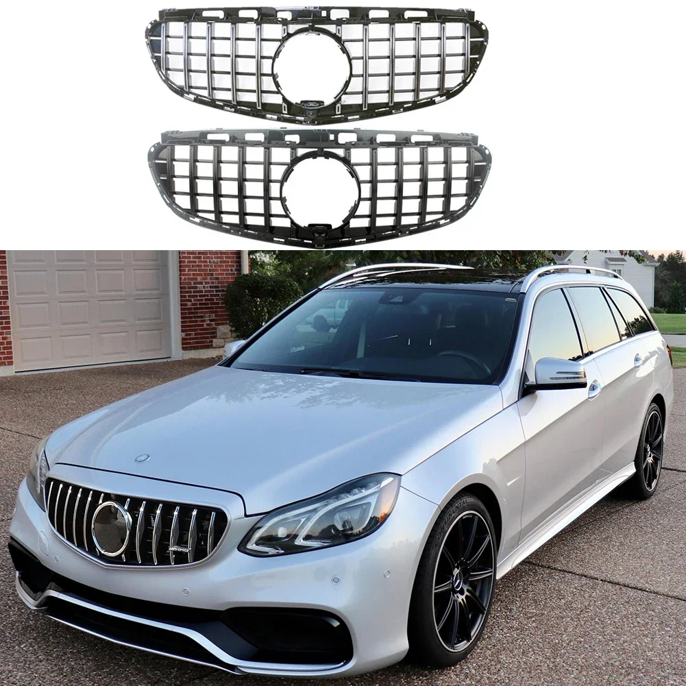 Car Front Racing Facelift Bumper Grille Upper Facelift Grill For Mercedes-Benz E-Class E63 AMG W212 2014 2015 2016 4 Doors