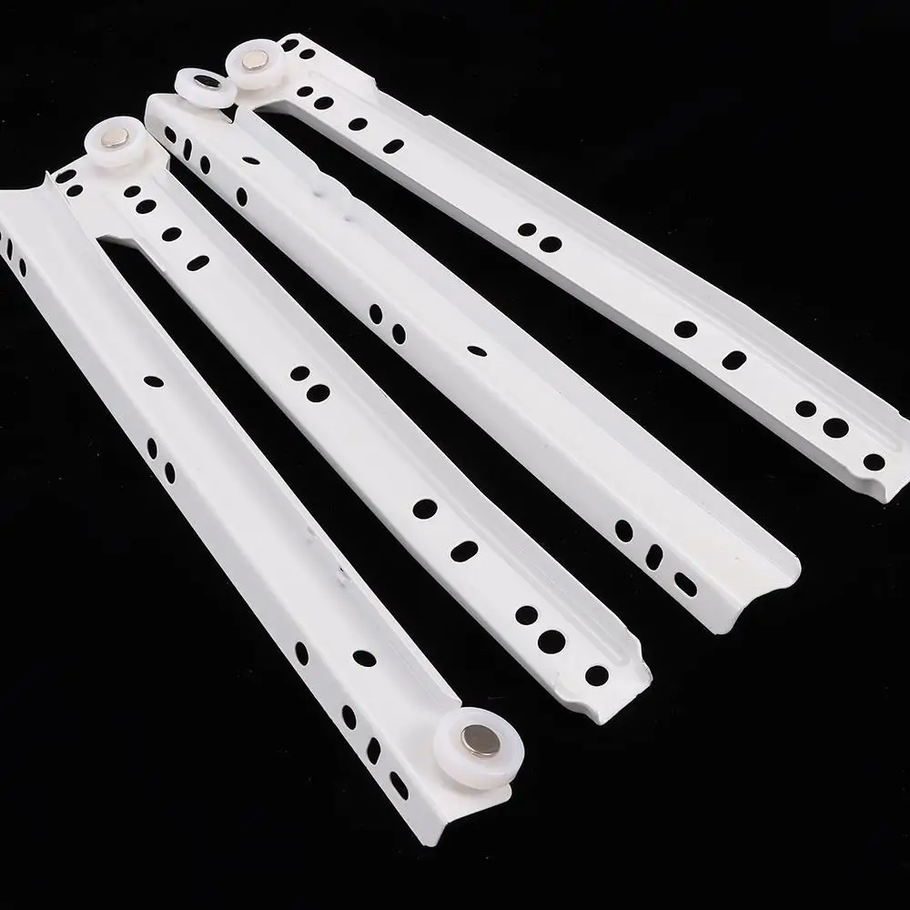 1Pair Two Section Clothing Two Cabinet Rails Computer Table Chute Cabinets Keyboard Roller Drawer Track Slides