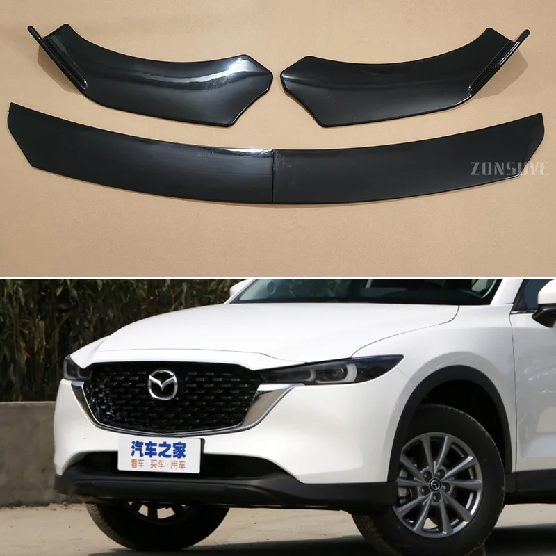 For Mazda CX-50 2022-2024 Year Front Bumper Lip Splitter Spoiler Body Kit Accessories Universal 4pcs