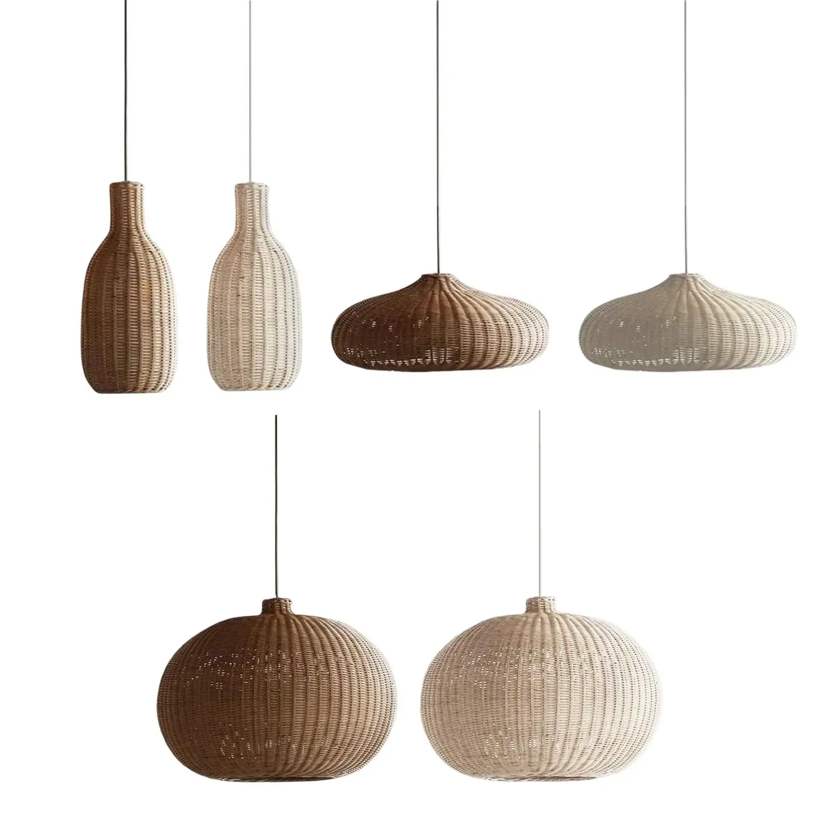 

Rattan Chandelier Lampshade Lights Cover Lamp Fixtures Ceiling Pendant Light for