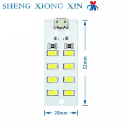 Lote de 5 unidades de cuentas de lámpara 8/12/16/20, placas de iluminación LED, lámparas móviles USB, farolas, luces de emergencia, luz nocturna