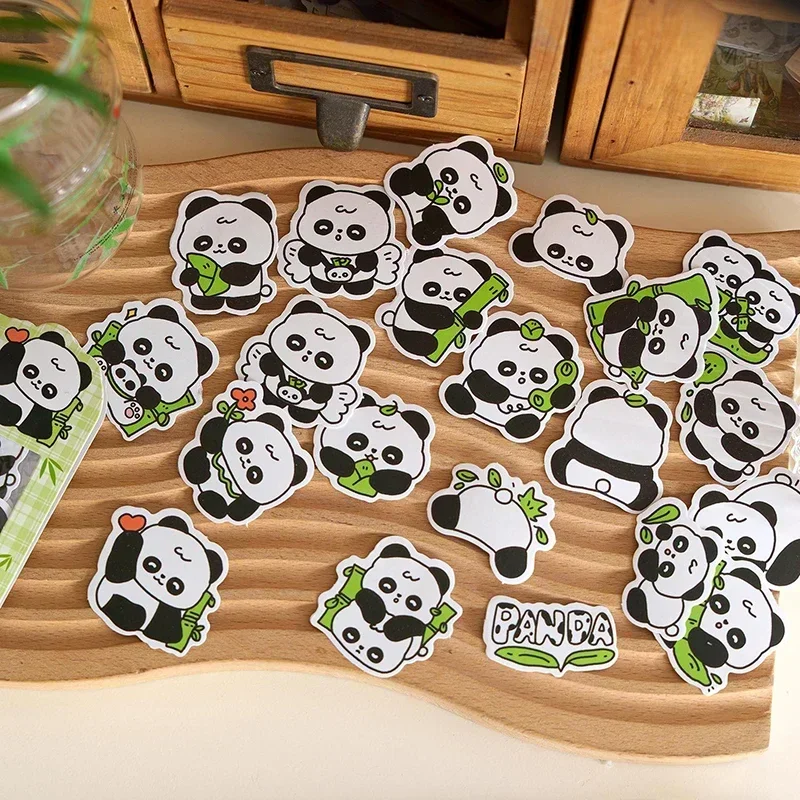 

40pcs Cute Panda Stationery Stickers Kawaii Self Adhesive Sealing Tags Notebook Journal Planner Diary Decoration Office Supplies