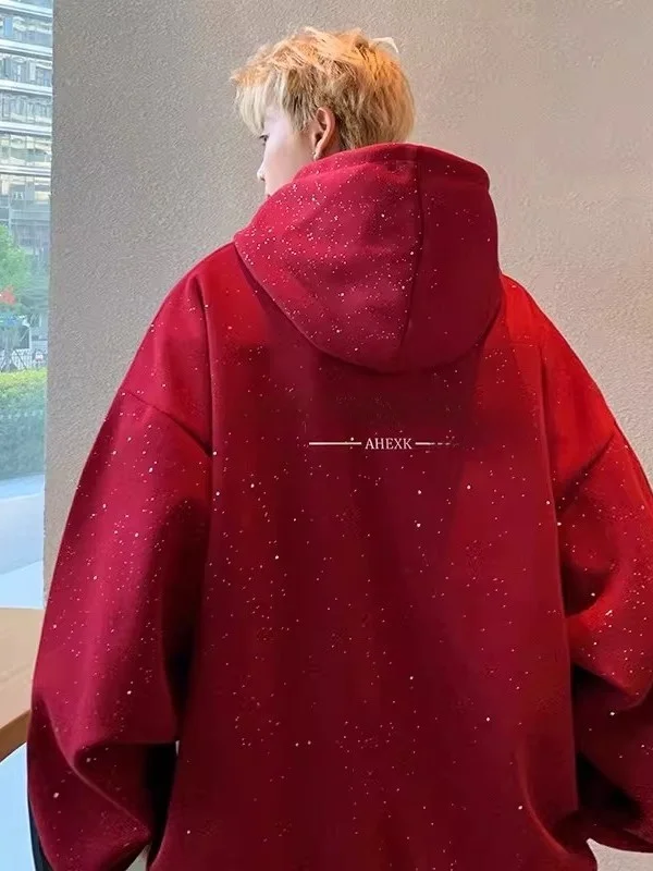 

plus Size 300 Pou American Sle Hoodie ex Autumn Winter Thiened Fce Jaet Couple Outwear Breathable Warm Cotton...