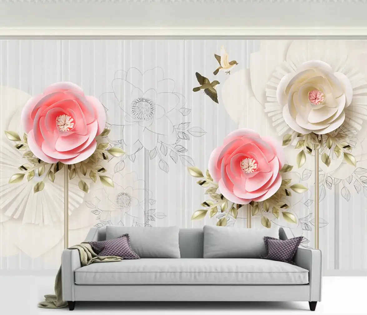 beibehang custom Photo Wallpaper Mural Flower Wall Mural Living Room wall papers home decor 3D Painting art home improvement