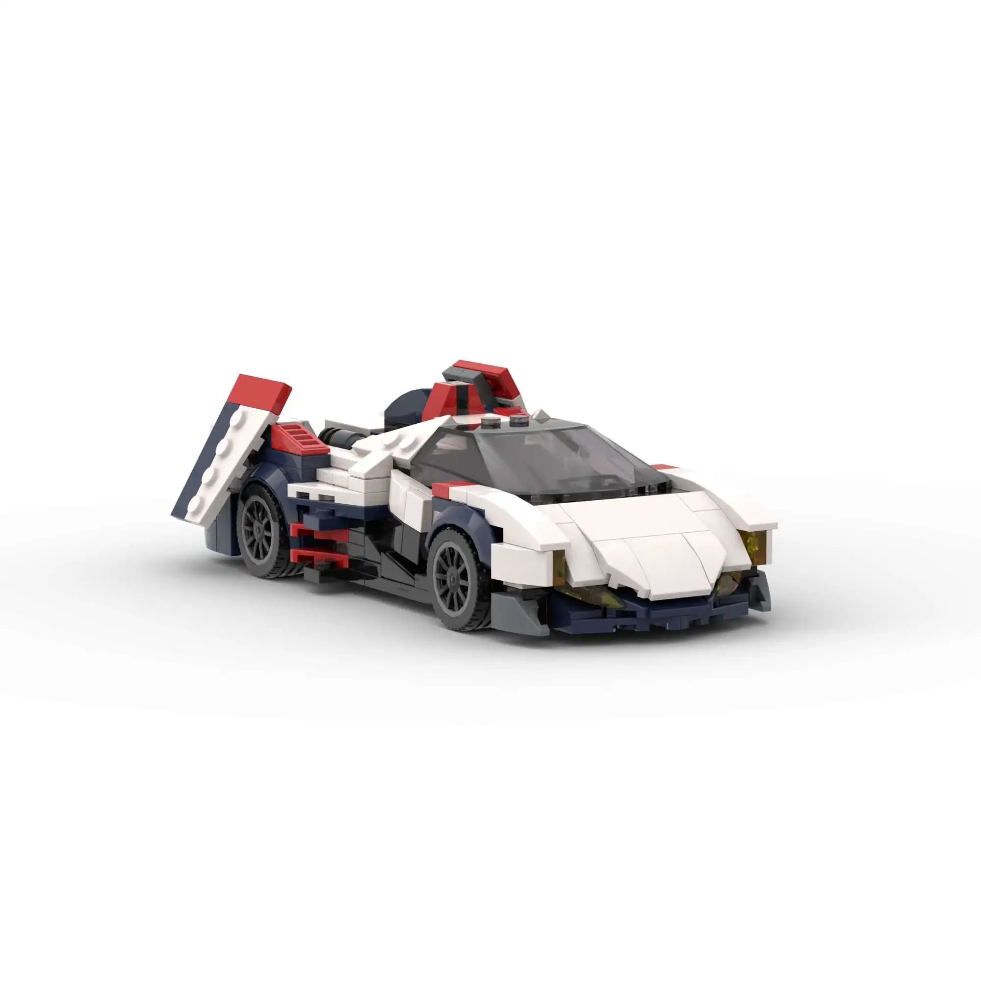 Stad Snelheid Kampioenen Sport Car Moc Gsx Voertuig Bouwstenen Diy Supercar Racing Educatief Speelgoed Voor Kinderen Jongens Geschenken