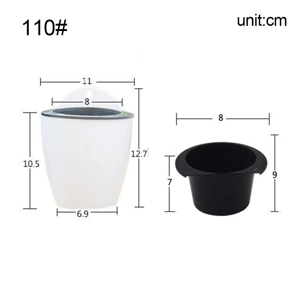 Vasi da giardinaggio Vaso da fiori portatile in resina rotondo auto irrigazione trasparente bianco cortile giardino casa cesto per piantare