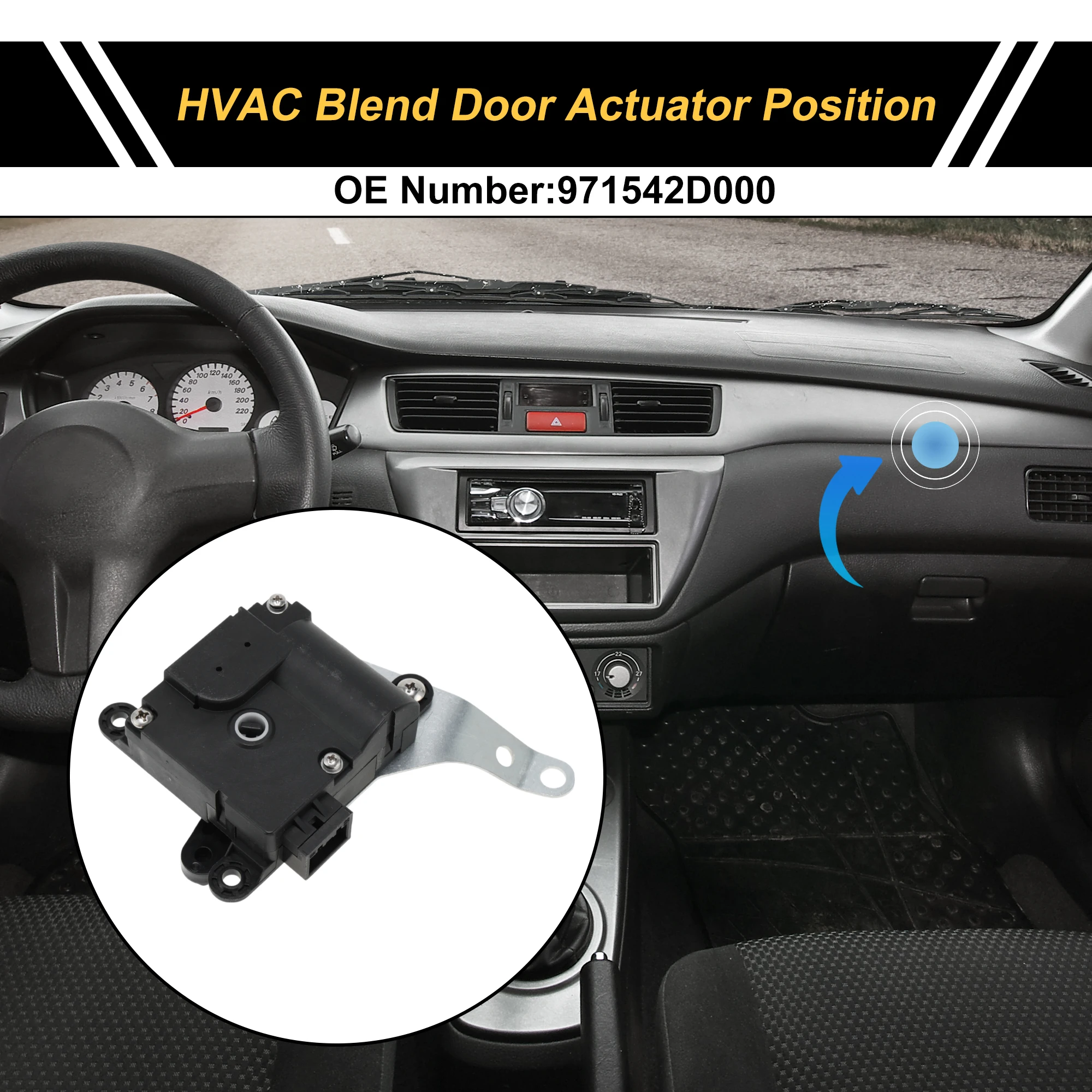 

Привод двери смеси обогревателя UXCELL HVAC для Hyundai Elantra 2003-2006 No 971542D000