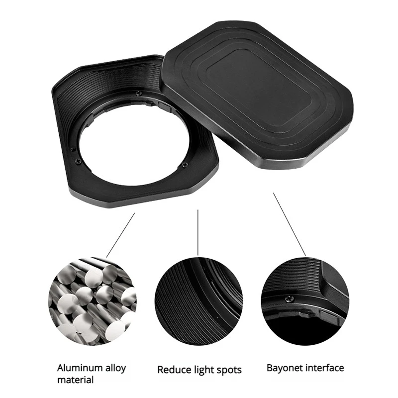 

Suitable for Fuji XC35mmF2/XF23mF2 Sunshade Cover XF35mmF2 lens Square Metal Sunshade Cover