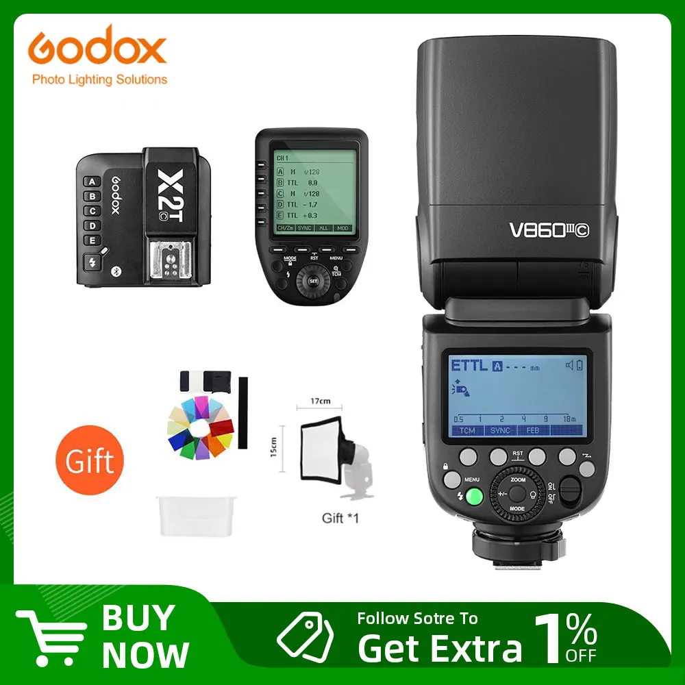 Godox V860III V860III-C V860III-N V860III-S Speedlite Camera Flash TTL HSS Flash for Canon Sony Nikon Fuji Olympus Pentax Camera