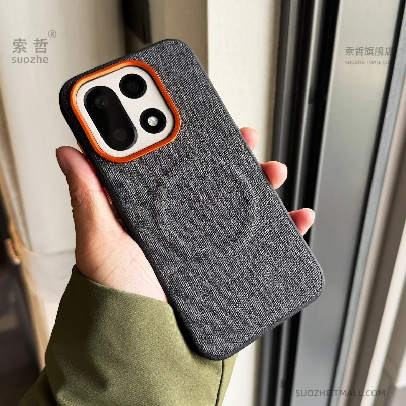 

For OnePlus Nord 6 Case Magnetic PU Cloth Patterned Silicone Phone Cover For One Plus Nord6 5G Simple Shell Shockproof Bumper