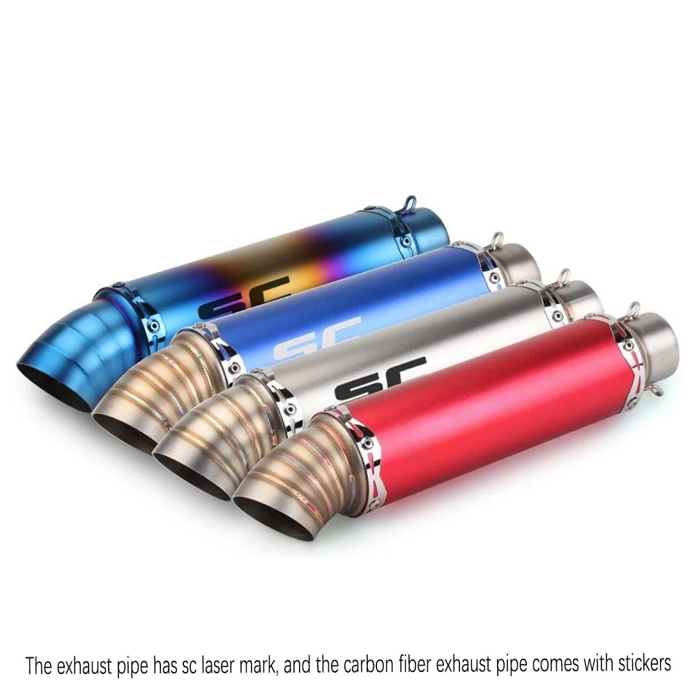 Universal 51mm Modified Motorcycle Exhaust Pipe Suitable for GSXR600 750 R1 R3 R6 ZX10R Ninja300 400 Z800 900 CBR300 600 FZ1
