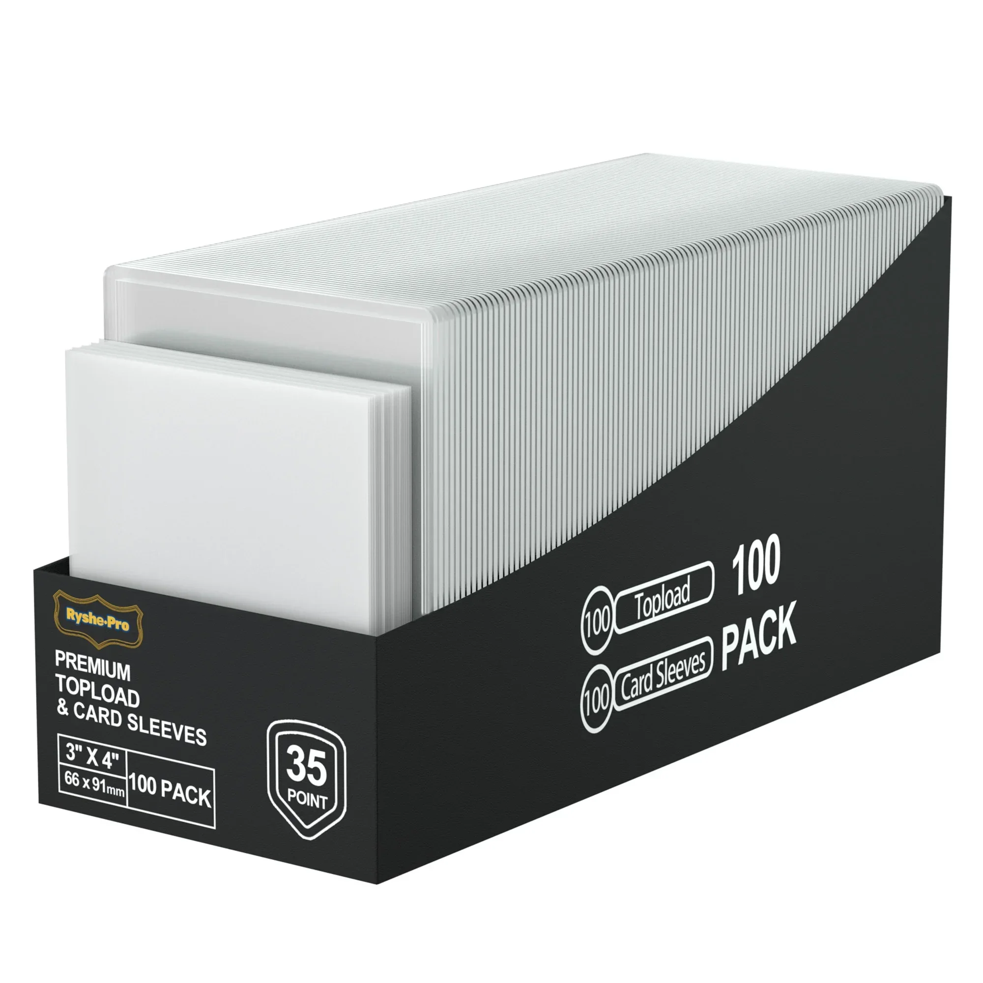 

Верхние загрузчики для торговых карт размером 3 x 4 дюйма, 200 жестких пластиковых протекторов, 100% защита от ультрафиолета, 100 верхних загрузчиков + 100 внутренних рукавов для карт + 1 полипропиленовая коробка