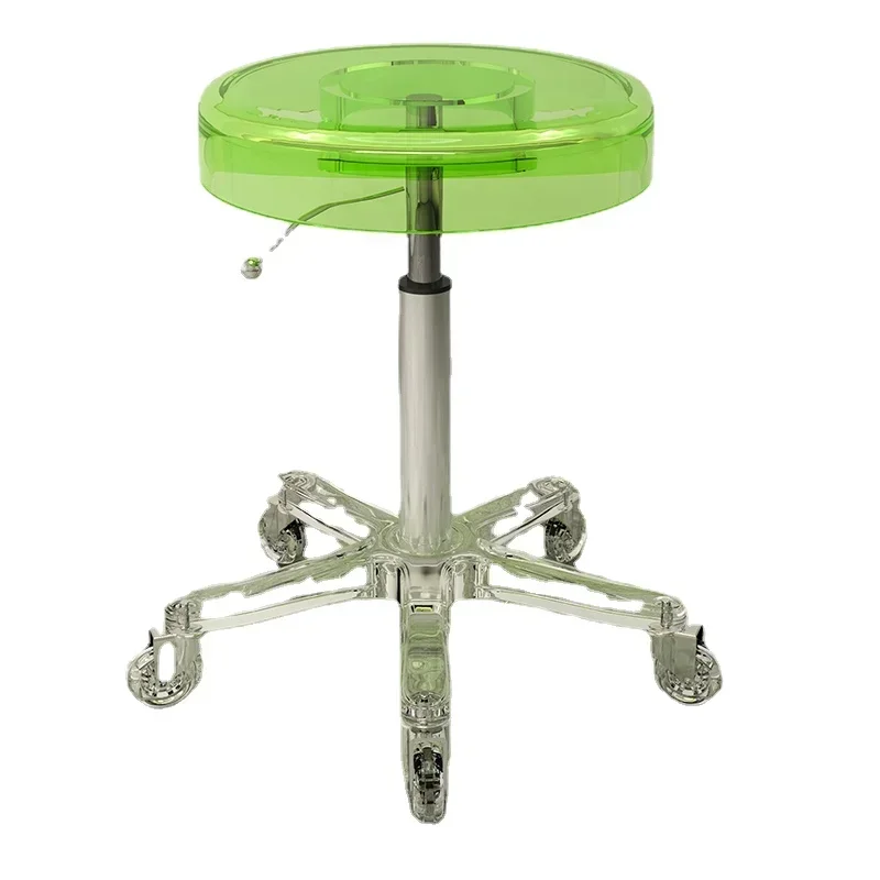 

Special Acrylic Beauty Chair Salon High Bar Stool Rotating Lift Chair For Nail Salon Stylish Workbench For Hair Stylists