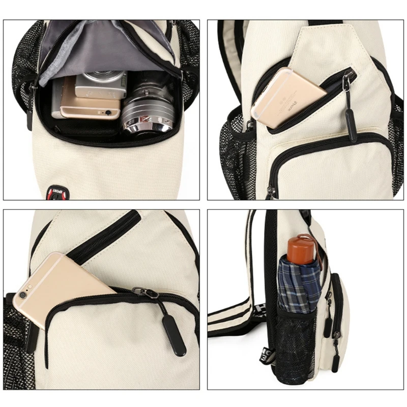 Women Men Small Sling Backpack Waterproof Crossbody Shoulder Chest Bag Daypack Dropship