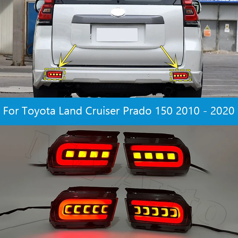 

LED Rear Fog Lamp For Toyota Land Cruiser Prado 150 LC150 FJ150 GRJ150 2010-2020 Rear Bumper Reflector Lights Brake Light