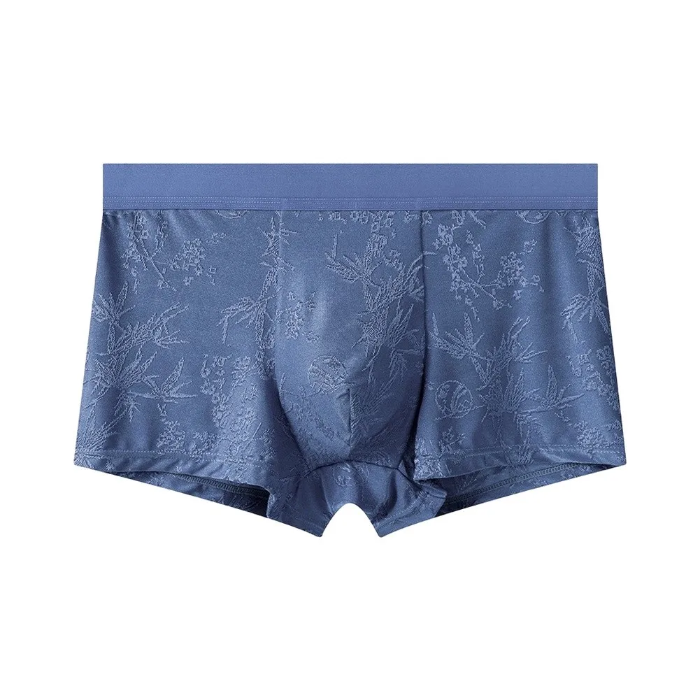 Modal Boxer Shorts For Men Elegant  Floral All Over Print Non Rolling Wide Waistband Sweat Wicking Panties