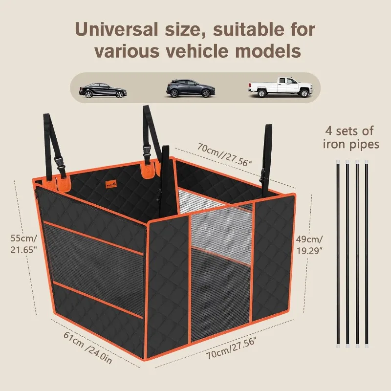 

Car dog pad double seat car waterproof seat folding pet