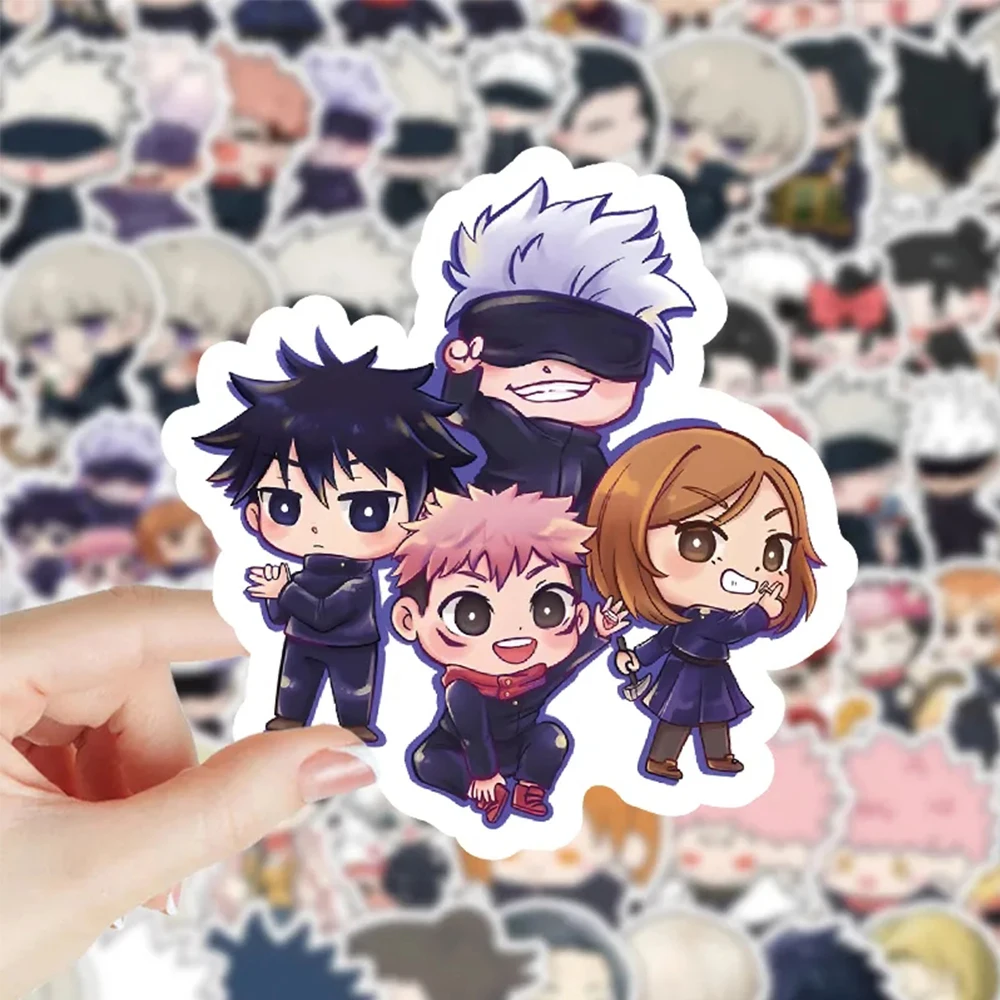 10/30/60 Stuks Schattige Jujutsu Kaisen Anime Stickers Kawaii Q-Versie Cartoon Graffiti Stickers Sticker Voor Skateboard Telefoon Hoesje Laptop