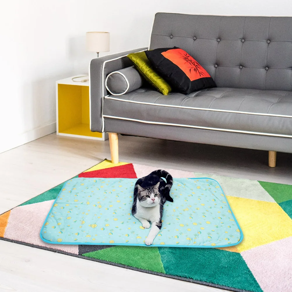 

Silk Pet Cooling Mat Washable Summer Pad Breathable Cooling Pad Sleeping Ice Silk Blanket