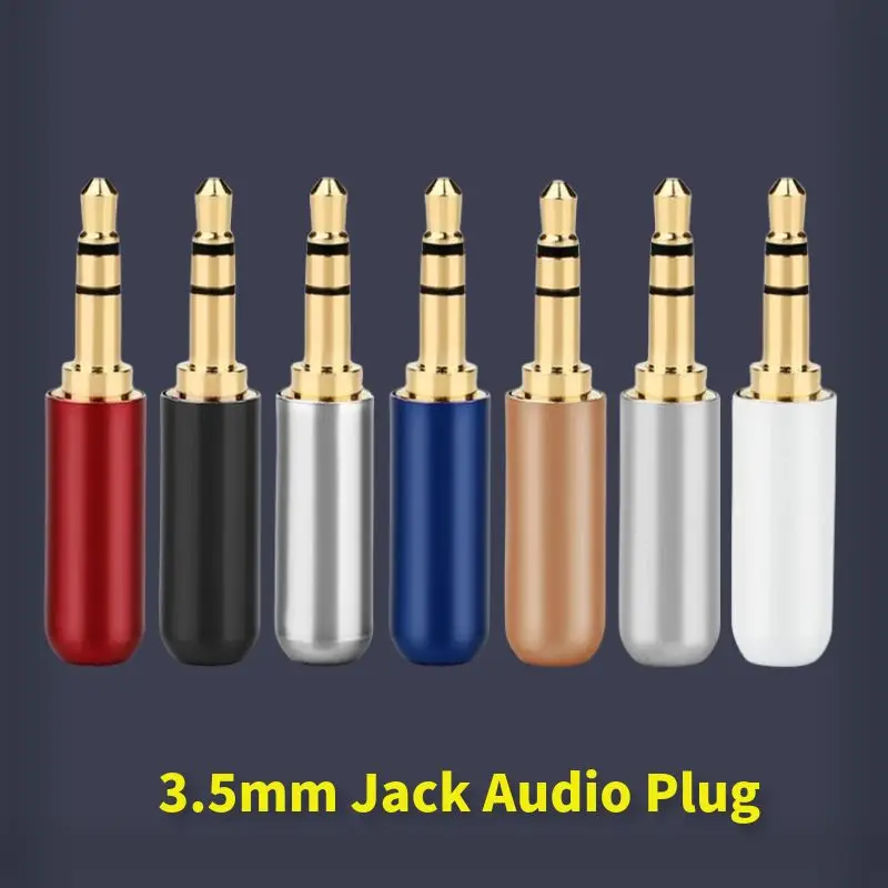 Audio Connector Jack 3.5 mm Plug 3 Pole Stereo 3.5mm Microphone Connectors DIY Earphone Speaker Wire Multi Color 3 5 mm Jacks