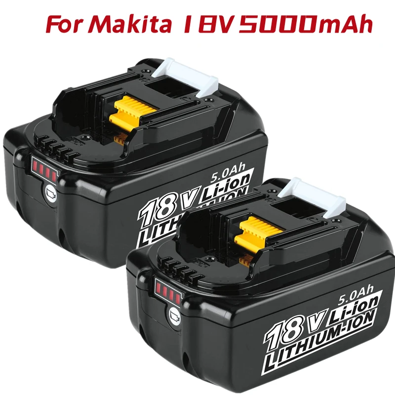 

New 18650 18V 5.0Ah Lithium Battery Pack,for Makita BL1830 BL1850 BL1840 Cordless Power Tools Replacement Battery