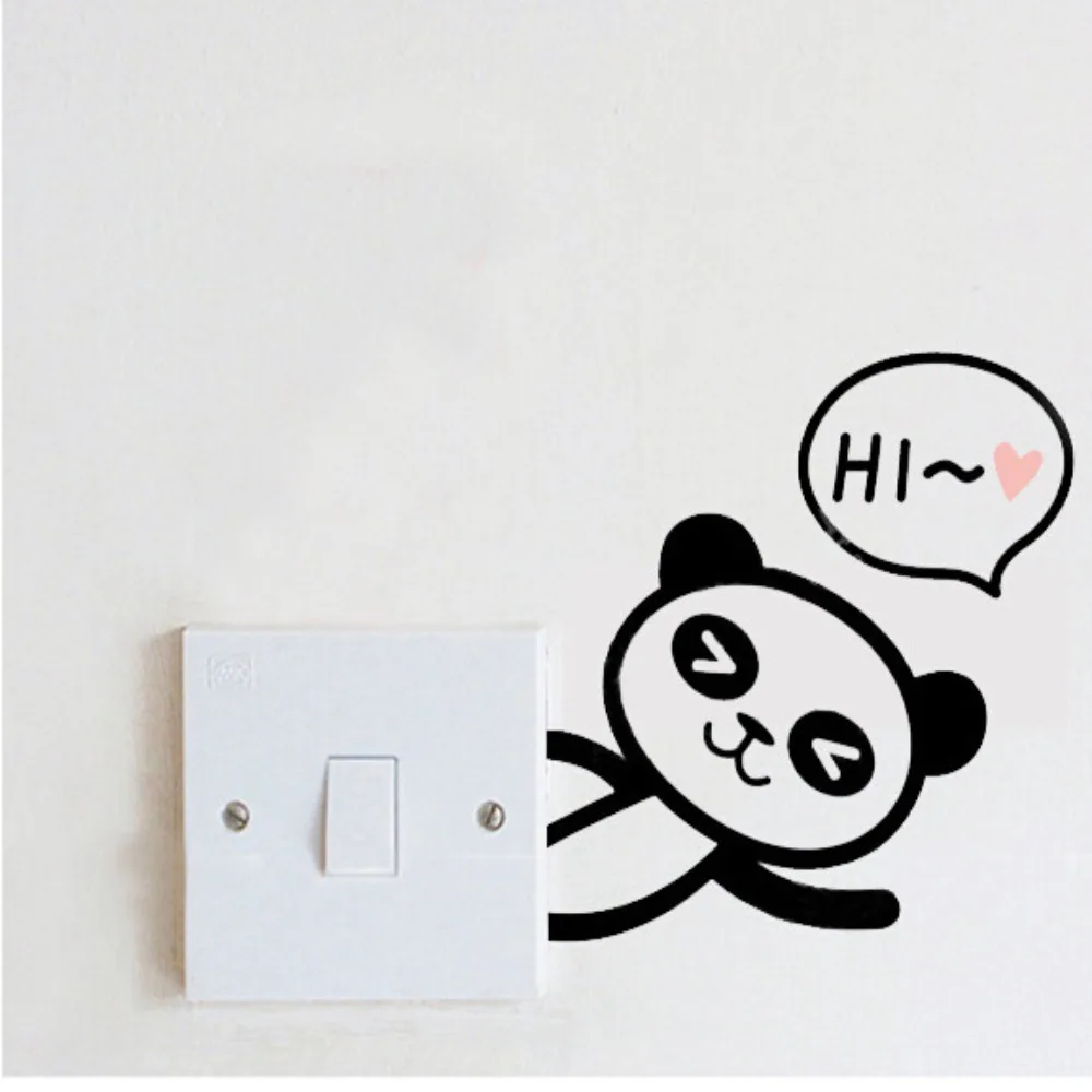 Cartoon DIY For Living Room Home Decor Easy to Scrub Animal Wall Stickers Switch Sticker Art Decals Sofa Background Wall