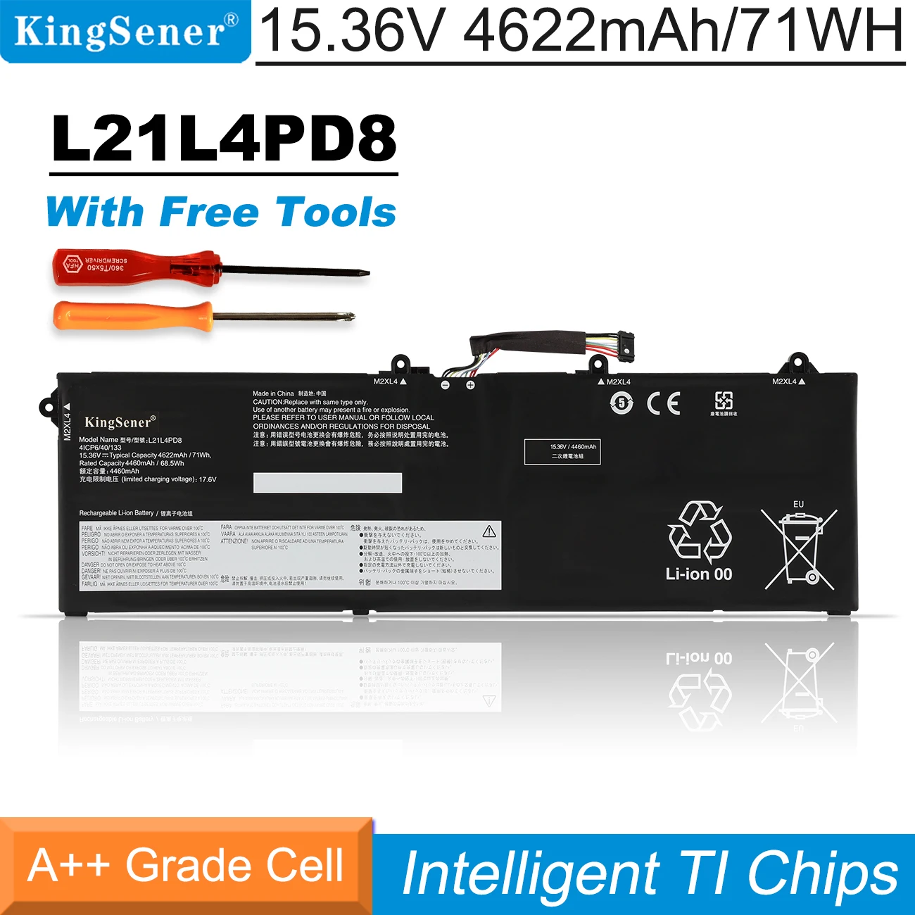 Imagem -01 - Kingsener-bateria do Portátil para Lenovo Thinkbook 16 g4 Plus Series L21l4pd8 L21c3pd7 L21m3pd7 5b11f09737 Sb11f09739 5b11f09740 L21l4pd8