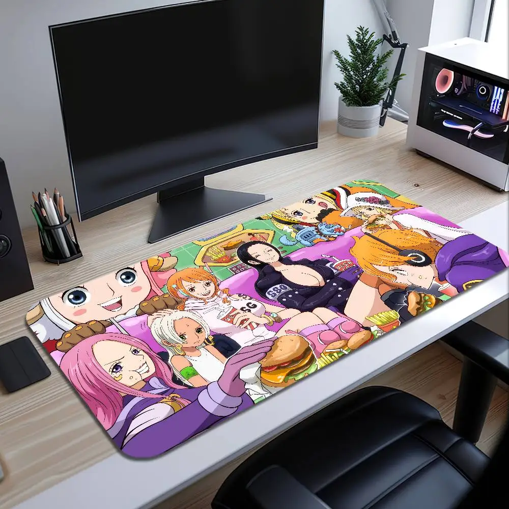 

ONE PIECE Luffy Anime i Mousepad Large Desk Mat Keyboard Ergonomic Office Rubber PC Non-slip Anti-fray Home Custom Game