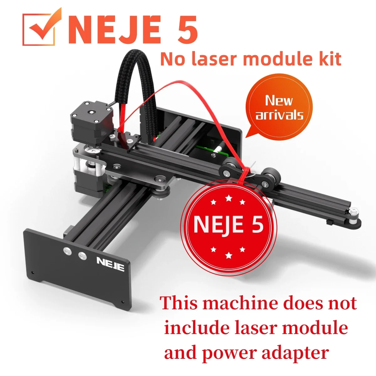 New NEJE 5 engraving machine without laser module and power adapter, 170*170mm