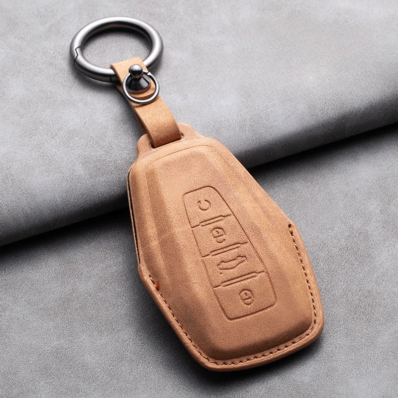 Leather Car Remote Key Case Cover for Geely for Geely Coolray X6 X7 EX7 Emgrand Global Hawk GX7 Kulrey GT GC9 Atlas Boyue NL3