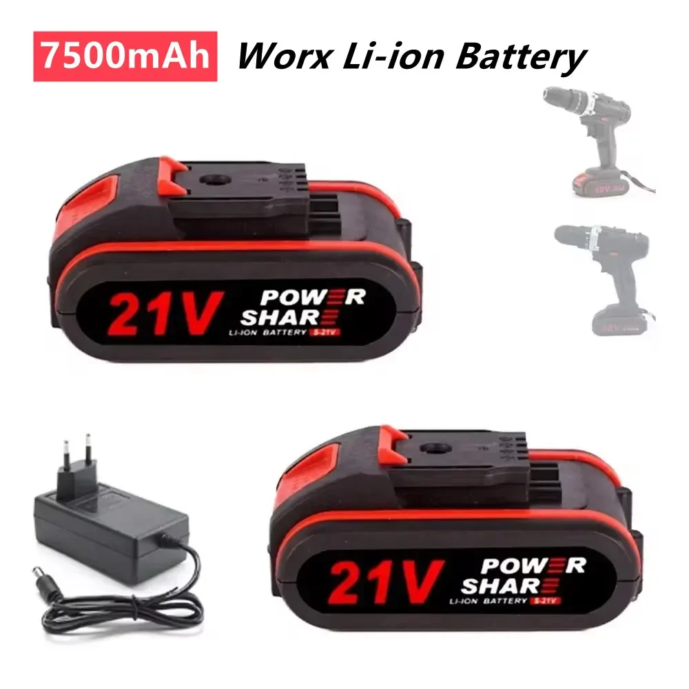 21V High Capacity Rechargeable Lithium Ion Battery for WORX 18V 20V Electric Saw Electric Drill and Garden Power Tools