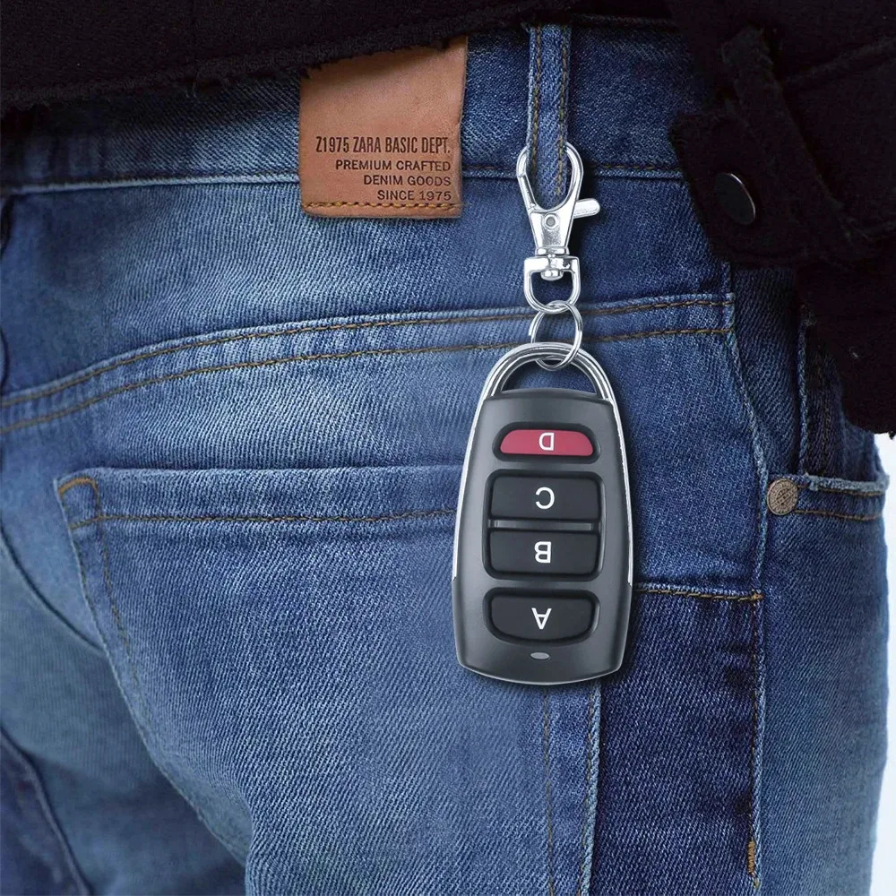 KEBIDU Wireless RF 433mhz Remote Control Copy Code Garage Door Gate Duplicator 433Mhz 4 Keys Electric Gate Remote Duplicator
