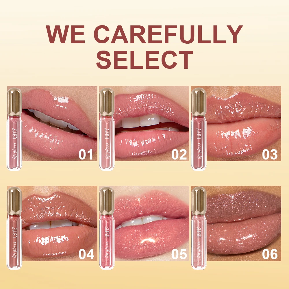 USHAS Glossy Lip Gloss 6 Teint - Lip Gloss Plumping avis et prix