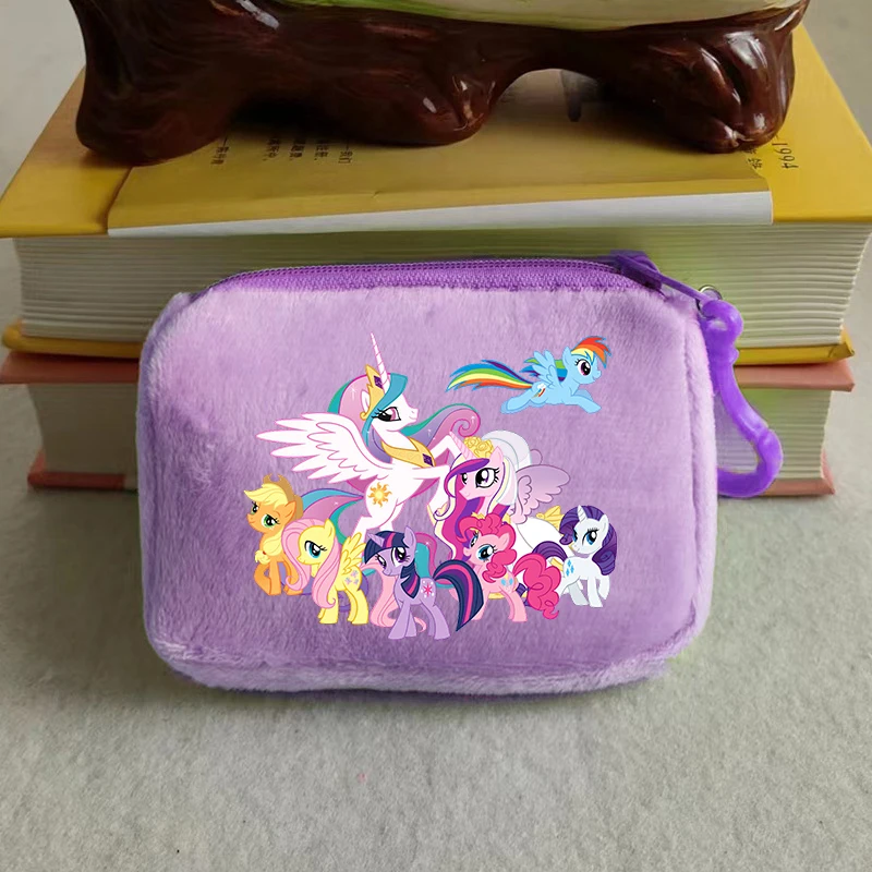 Милый-мини-кошелек-для-монет-«Мой-маленький-пони»-мультяшный-кошелек-единорог-для-девочек-чехол-для-наушников-и-ключей-кошелек-на-молнии-подарочный-мешочек-на-день-рождения-для-детей