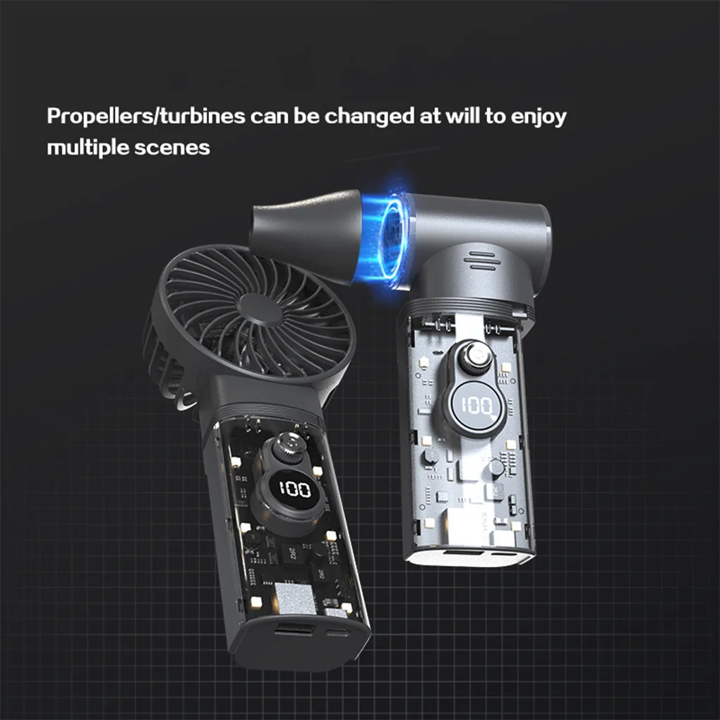 ABS Turbos Fan Handheld Blower Durable Low Noise Ventilador Turbos For Outdoors Portable Violent Fan