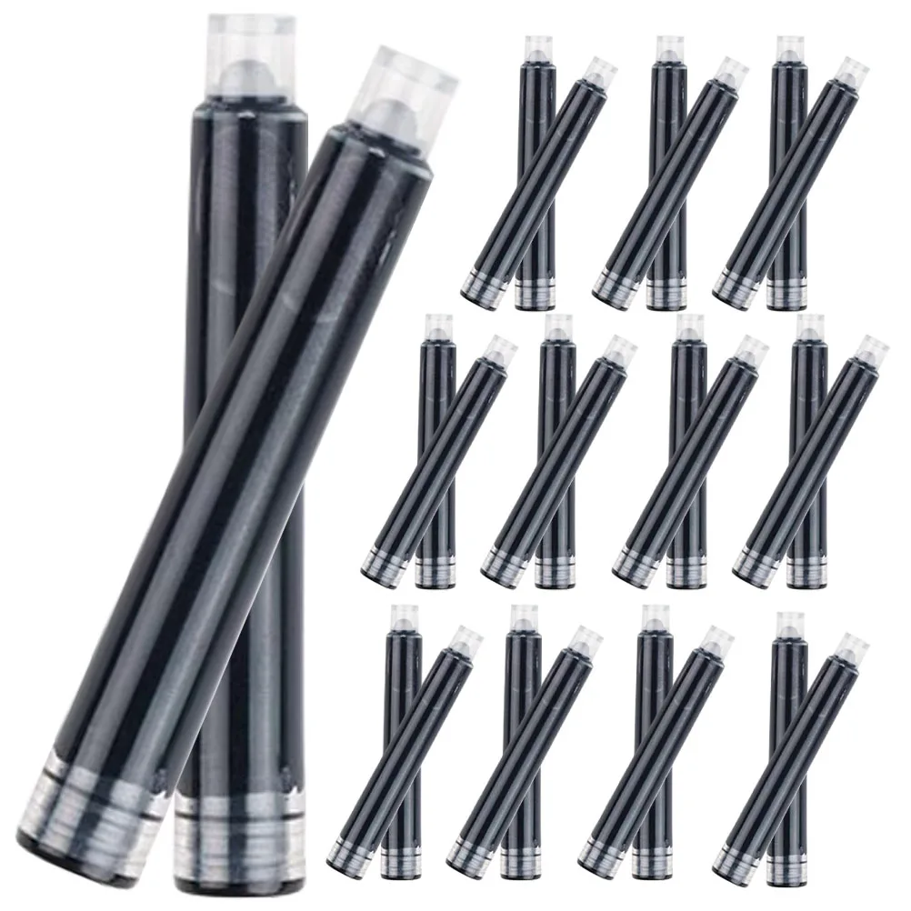 4 أكياس من ملحقات أقلام الحبر، عبوات لوازم النافورة للأقلام البلاستيكية السوداء القابلة للاستبدال #6