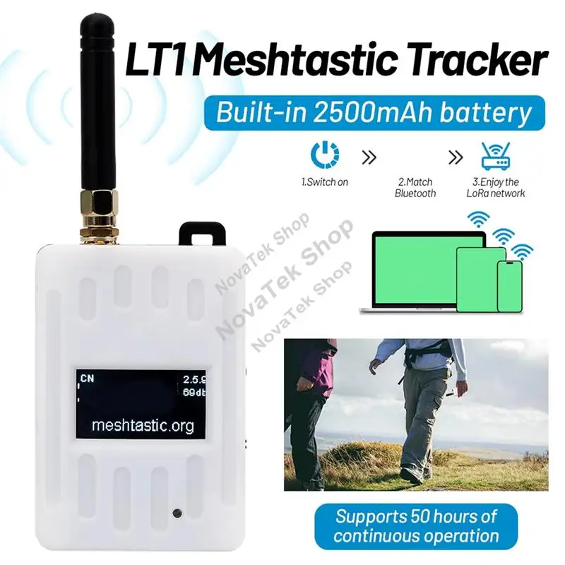 Meshtastic Lora Mesh Repeater Tracker LT1 Lora Radio Node Bluetooth GPS Position SX1262 NRF52840 2500Mah-A31R