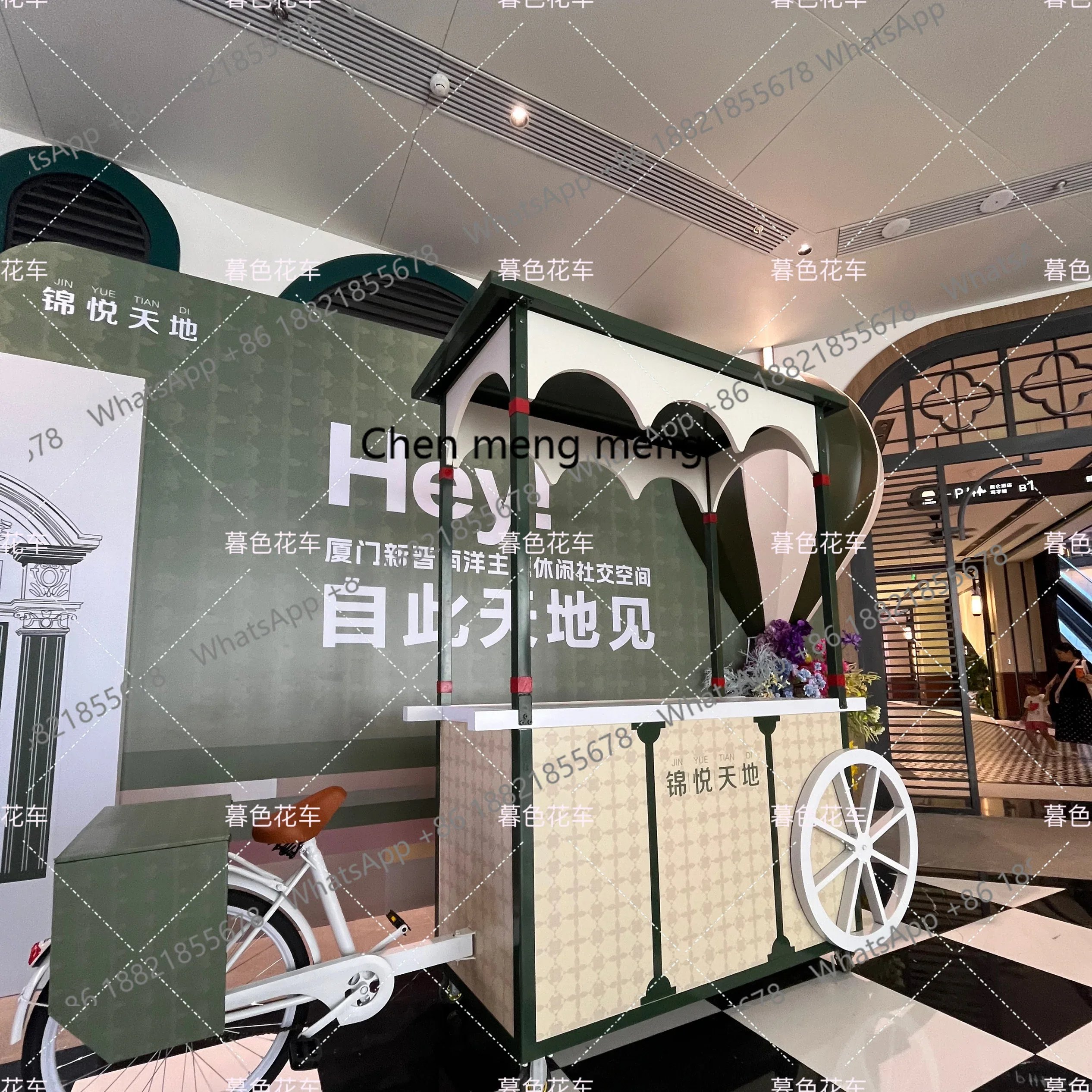 E153 Night market riding snack car outdoor upside down donkey stall dining car three-wheeled sales booth car
