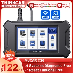MUCAR CS6 CS4 OBD2 Scanner Diagnostic Tool, Scanner for Car with 4 Systems ABS SRS ECM TCM and 5 Reset Services Oil EPB SAS TPMS