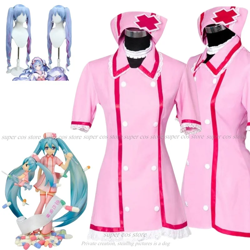 anime-vocaloid-mikuu-cosplay-pink-nurse-dress-women-uniform-with-hat-socks-halloween-party-costumes