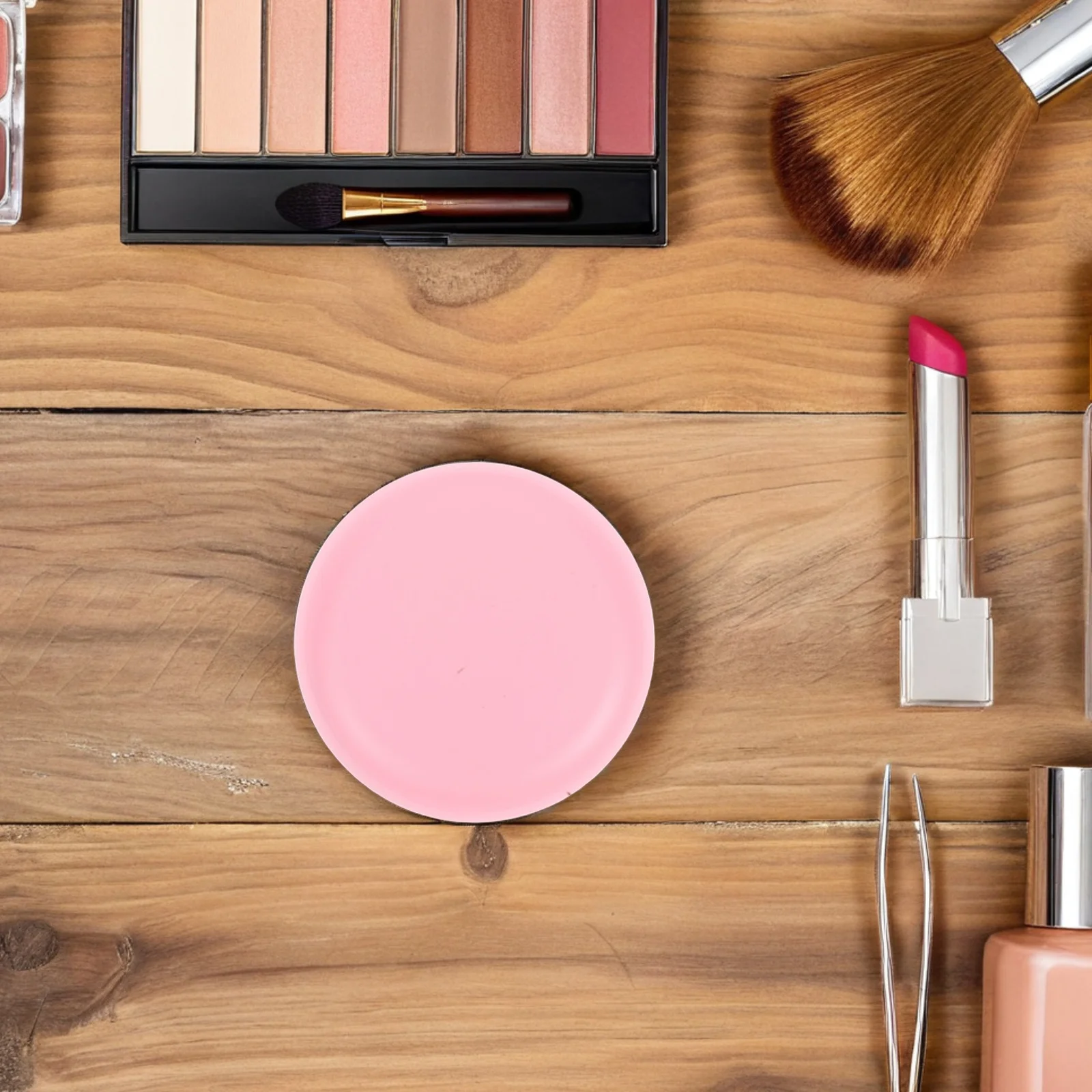 فارغة مع مرآة لتقوم بها بنفسك مسحوق نفخة حقيبة للتخزين المحمولة ماكياج كونتور تمييز لوحة حامل دائم #1