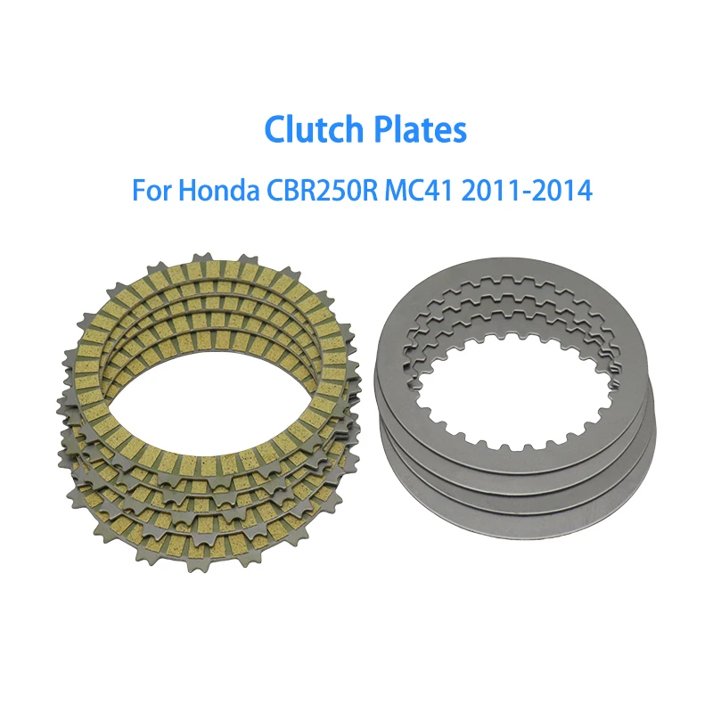 

Фрикционные диски сцепления для Honda CBR250R MC41 2011 2012 2013 2014, детали двигателя мотоцикла, аксессуары, стальные пластины, комплект дисков
